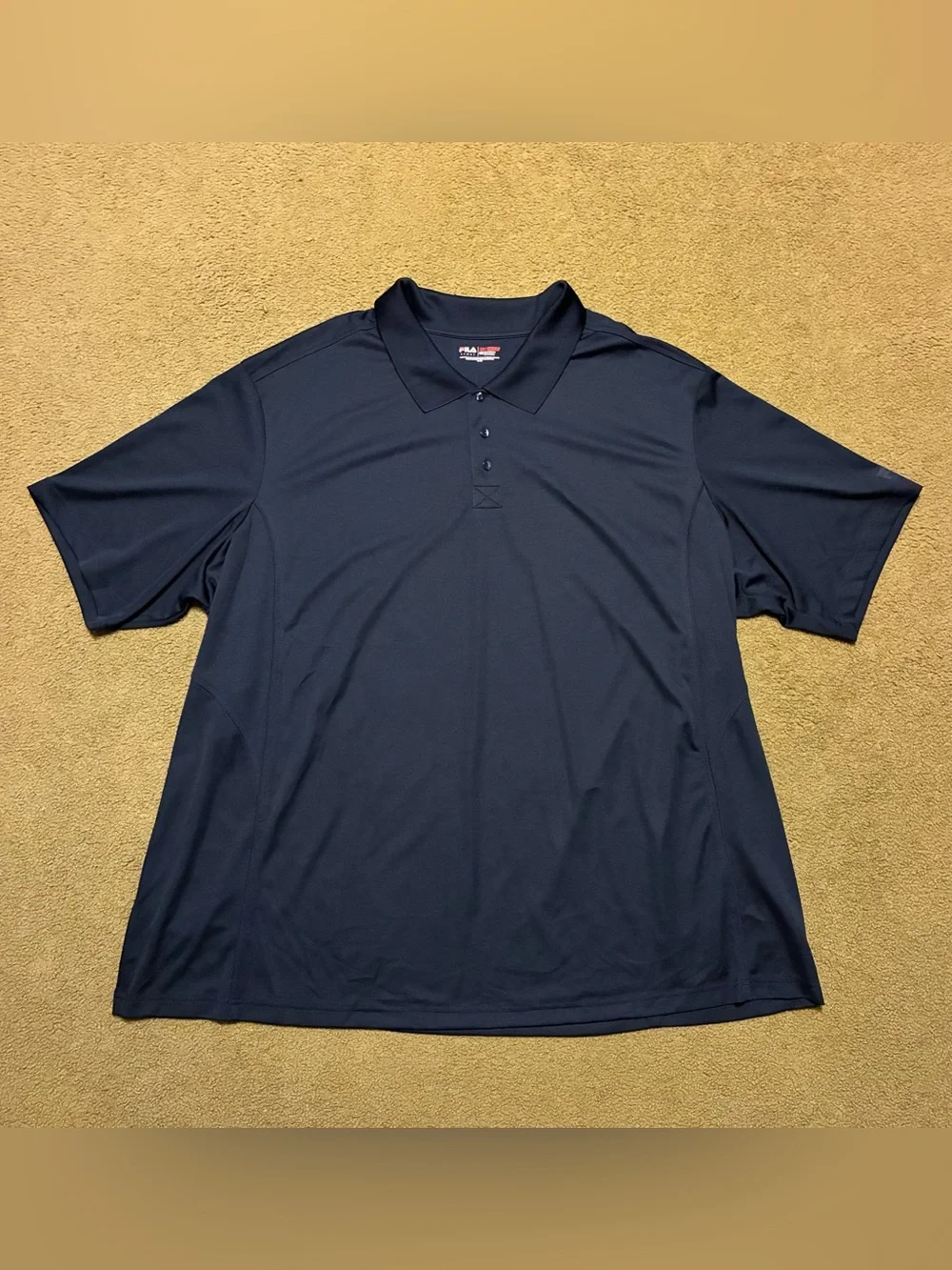 Men’s Fila Sport Athletic Fit Blue Navy Golf Polo Tee Shirt Sports Top 4XL